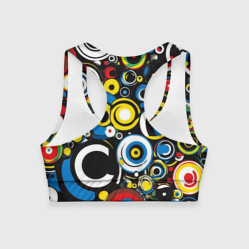 Женский спортивный топ Абстракция геометрическая / 3D-принт – фото 2