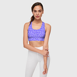 Топик спортивный женский Фиолетовый сиреневый пузыри, цвет: 3D-принт — фото 2