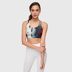 Топик спортивный женский Сюрреалистичная абстракция с каплями, цвет: 3D-принт — фото 2