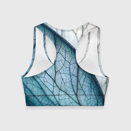 Женский спортивный топ Листья с прожилками / 3D-принт – фото 2