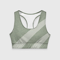 Топик спортивный женский Светлый серо-зелёный абстрактный, цвет: 3D-принт