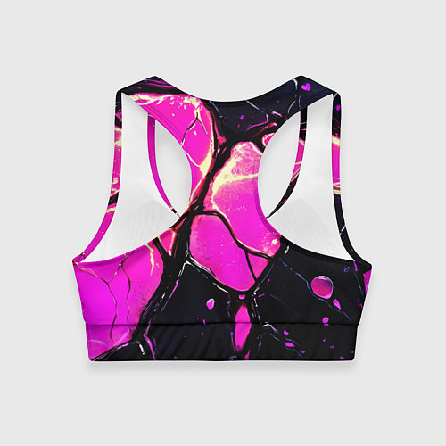 Женский спортивный топ Розовые пятна в текстуре / 3D-принт – фото 2