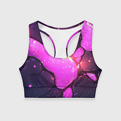 Топик спортивный женский Розовая текстура разлом плит, цвет: 3D-принт