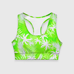 Топик спортивный женский Кислотные тропики, цвет: 3D-принт