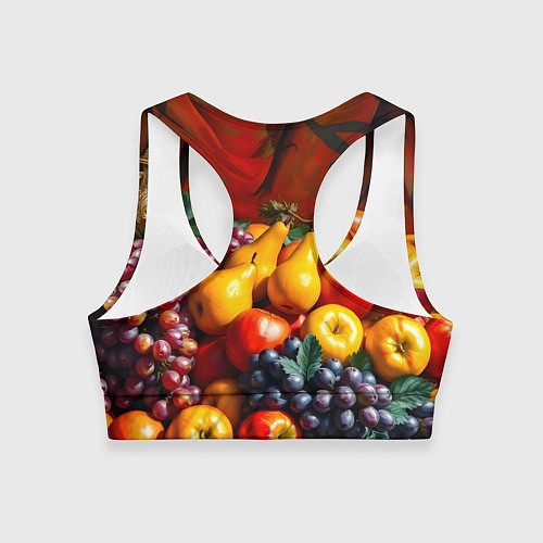 Женский спортивный топ Фруктовый натюрморт / 3D-принт – фото 2