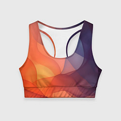 Топик спортивный женский Летящая вуаль, цвет: 3D-принт