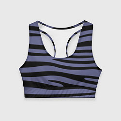 Топик спортивный женский Морские полоски, цвет: 3D-принт
