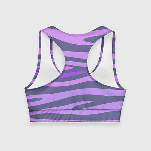 Женский спортивный топ Лавандовые волны / 3D-принт – фото 2