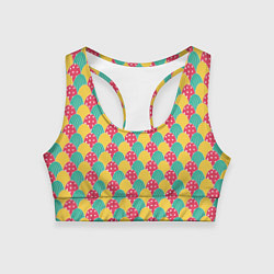 Топик спортивный женский Крашенные яйца, цвет: 3D-принт