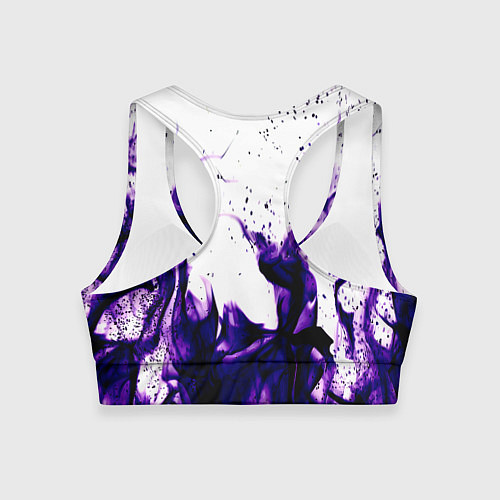 Женский спортивный топ Фиолетовый огонь текстура / 3D-принт – фото 2