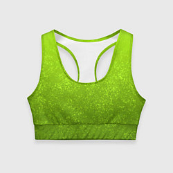 Топик спортивный женский Жёлто-зелёный кислотный текстурный градиент, цвет: 3D-принт