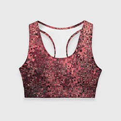 Женский спортивный топ Тёмный розовый абстрактная текстура