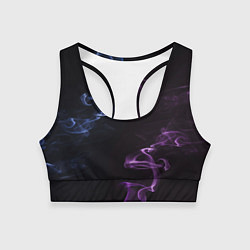 Топик спортивный женский Color black blue pink, цвет: 3D-принт