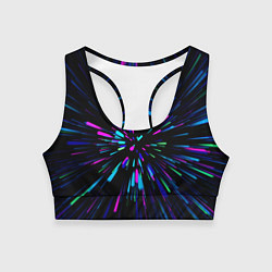 Топик спортивный женский Neon rods, цвет: 3D-принт