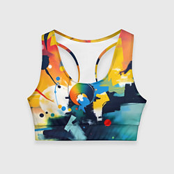 Женский спортивный топ Абстракция в деталях