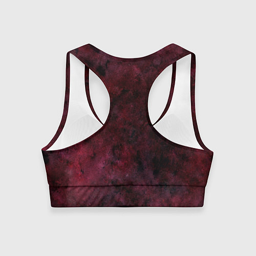 Женский спортивный топ Орёл с шрамом на фоне кровавого неба / 3D-принт – фото 2