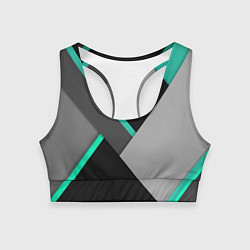 Топик спортивный женский Multicoloured, цвет: 3D-принт