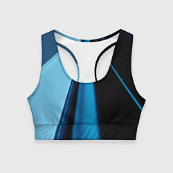 Топик спортивный женский Black blue, цвет: 3D-принт