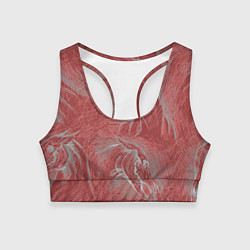 Женский спортивный топ Черепа лошадей - эскиз