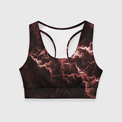 Топик спортивный женский Lightning red, цвет: 3D-принт