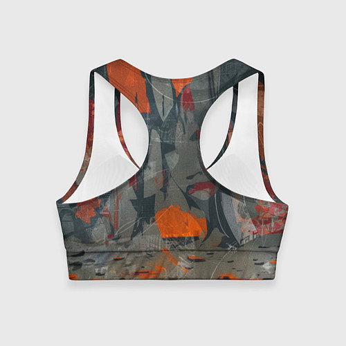 Женский спортивный топ Лис из подворотни / 3D-принт – фото 2