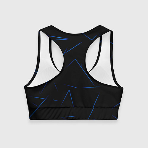 Женский спортивный топ Color blue line / 3D-принт – фото 2