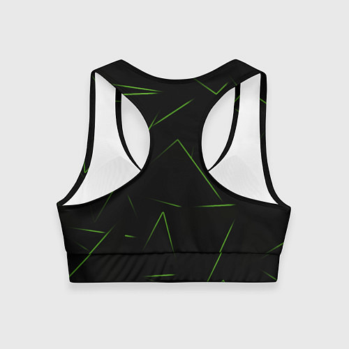 Женский спортивный топ Color green line / 3D-принт – фото 2
