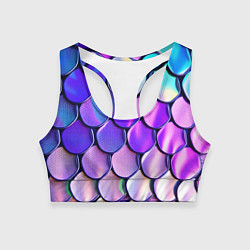 Женский спортивный топ Мазки краски с градиентом