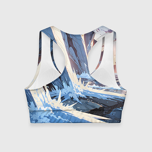 Женский спортивный топ Энергия льда / 3D-принт – фото 2