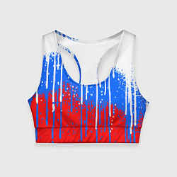Женский спортивный топ Патриот - флаг