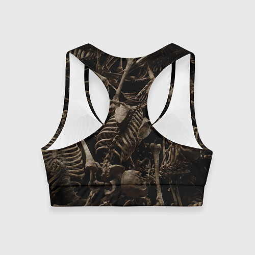 Женский спортивный топ Человеческие кости / 3D-принт – фото 2