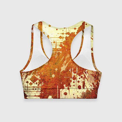 Женский спортивный топ Абстракция - sunspot / 3D-принт – фото 2