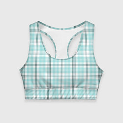 Женский спортивный топ Checkered light blue