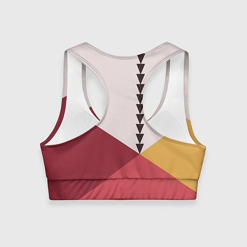 Женский спортивный топ Колор-блок фруктовый чиа пудинг / 3D-принт – фото 2