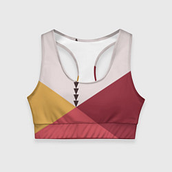 Топик спортивный женский Колор-блок фруктовый чиа пудинг, цвет: 3D-принт