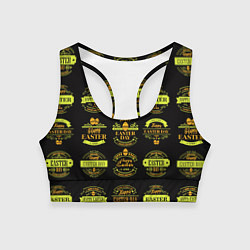 Топик спортивный женский Easter holidays, цвет: 3D-принт