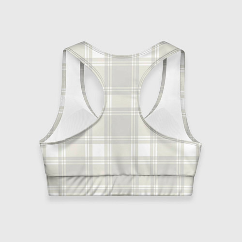 Женский спортивный топ Checked white completely / 3D-принт – фото 2