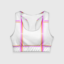 Женский спортивный топ Neon white orange pink
