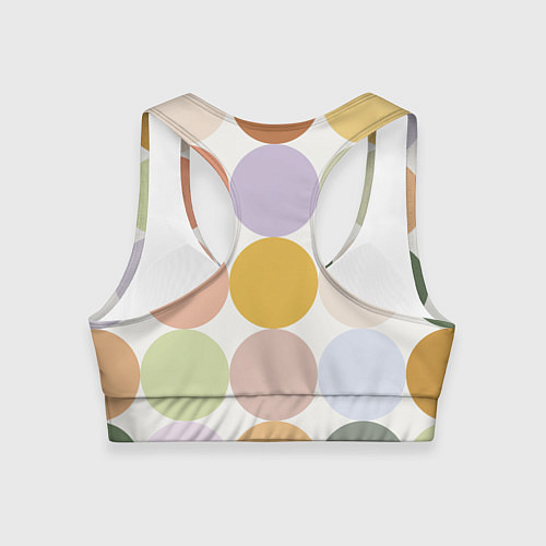 Женский спортивный топ Цветочный горошек / 3D-принт – фото 2