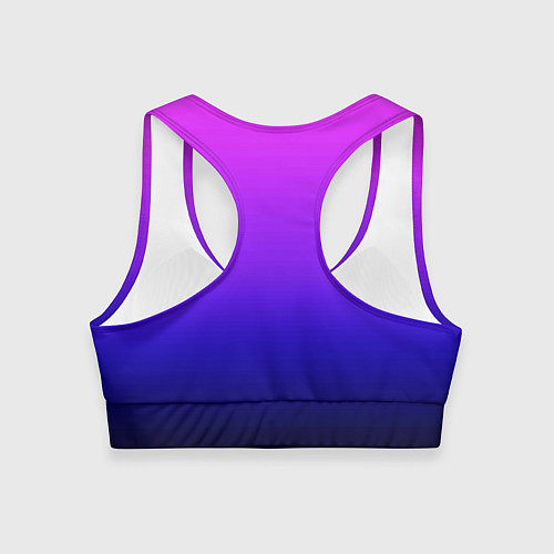 Женский спортивный топ Омбре синий градиент Future Dusk / 3D-принт – фото 2