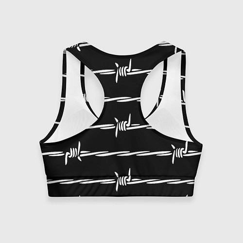 Женский спортивный топ Проволока колючая / 3D-принт – фото 2