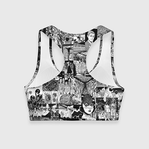 Женский спортивный топ Horror World of Junji Ito / 3D-принт – фото 2