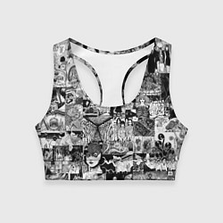 Топик спортивный женский Horror World of Junji Ito, цвет: 3D-принт