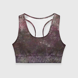 Женский спортивный топ Абстракция - brown-violet scales