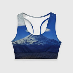Женский спортивный топ Эльбрус с облаками