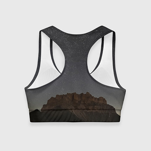 Женский спортивный топ Массив Метеген под звездами / 3D-принт – фото 2