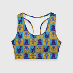 Топик спортивный женский Символы Египта, цвет: 3D-принт