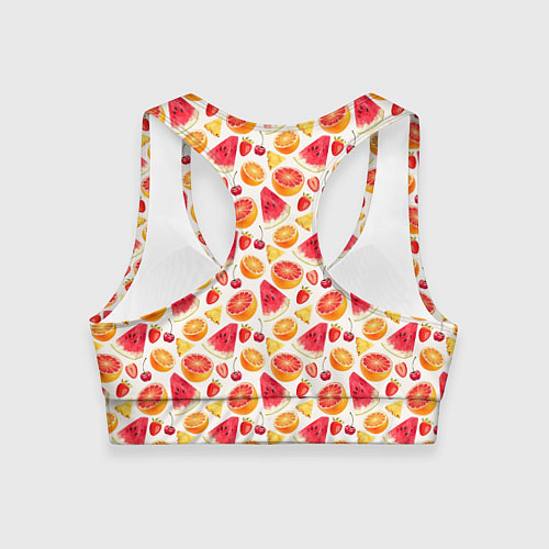 Женский спортивный топ Ягодный микс / 3D-принт – фото 2