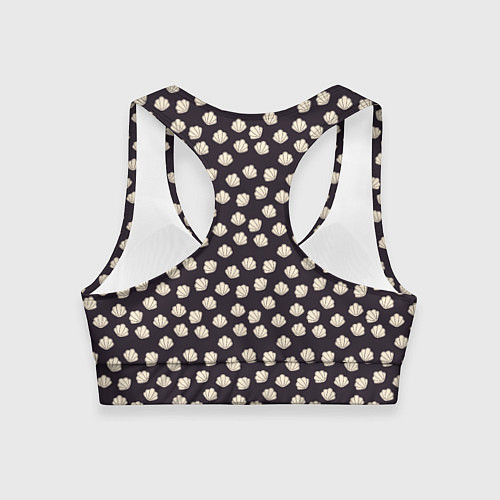 Женский спортивный топ Паттерн с ракушками / 3D-принт – фото 2