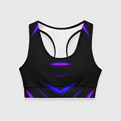 Женский спортивный топ Color black neon stripes